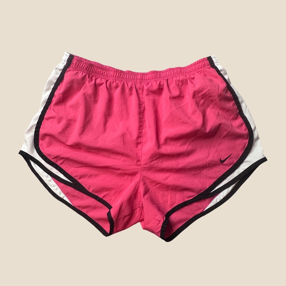 Nike Shorts Womens Medium Pink Tempo Running Athletic 211646-837 Mesh Trim